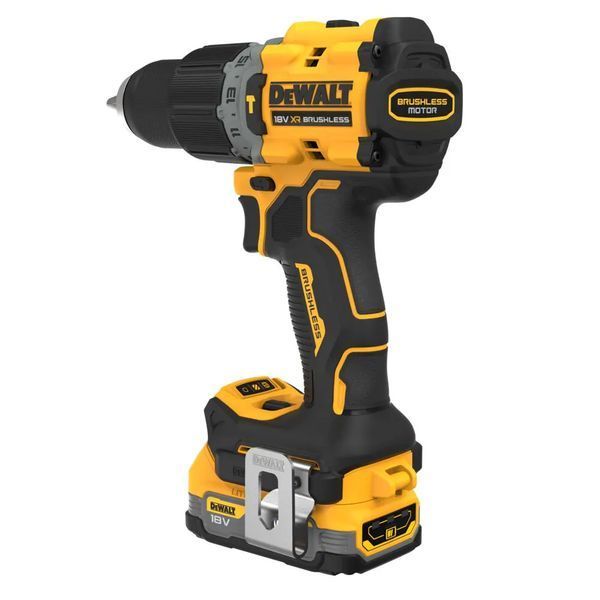 Професійна дриль-шуруповерт акумуляторна безщіткова ударна DeWALT DCD805E1T : з АКБ 18V 1.7 Ah, 90 Нм, 2 швидкості, вага 1.34 кг DCD805E1T фото