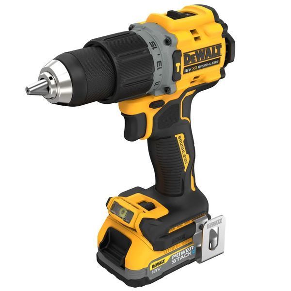 Професійна дриль-шуруповерт акумуляторна безщіткова ударна DeWALT DCD805E1T : з АКБ 18V 1.7 Ah, 90 Нм, 2 швидкості, вага 1.34 кг DCD805E1T фото