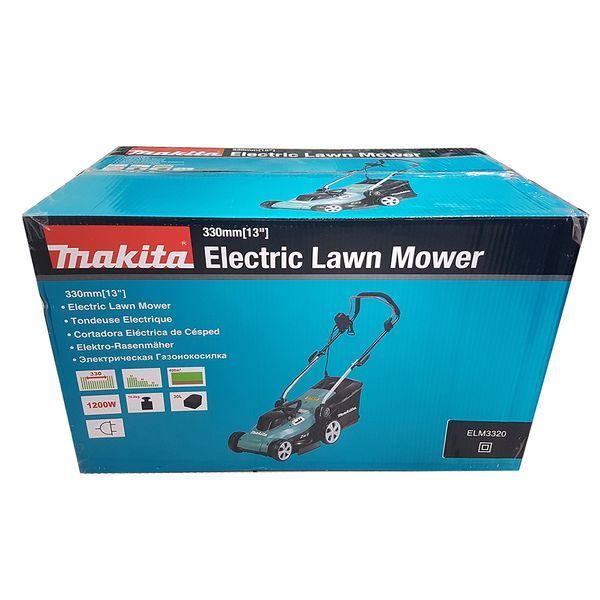 Професійна електрична газонокосарка Makita ELM3320 : 1200 Вт, 3400 об/хв, висота скошування 20/40/55 мм ELM3320 фото