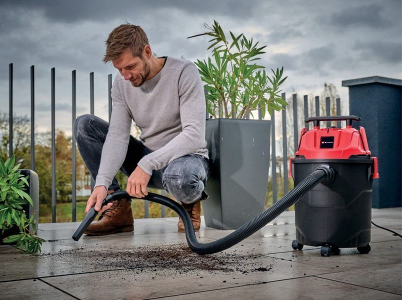 Потужний пилосос будівельний Einhell TC-VC 1820 : 1250 Вт, 180 мБар, 20л (2342480) 2342480 фото