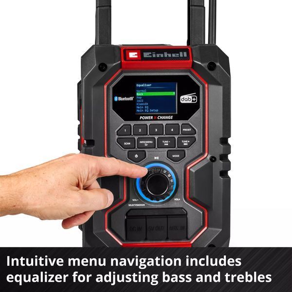 Гібридна радіостанція Einhell TE-CR 18 Li DAB+/FM/BT - Solo 3407995 фото