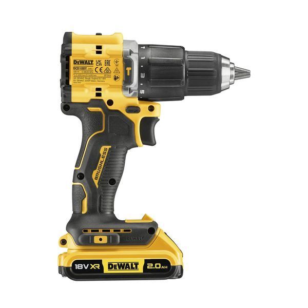 Дриль-шурупокрут акумуляторний безщітковий ударний 100 YEARS DeWALT DCD100YD2T : з АКБ 2шт-18V 2.0 Ah DCD100YD2T фото