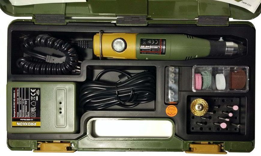 Високоточна бормашина (гравер) Proxxon Micromot 60/E (28515), Кейс, 34додаткових насадки, Німеччина 28515 фото