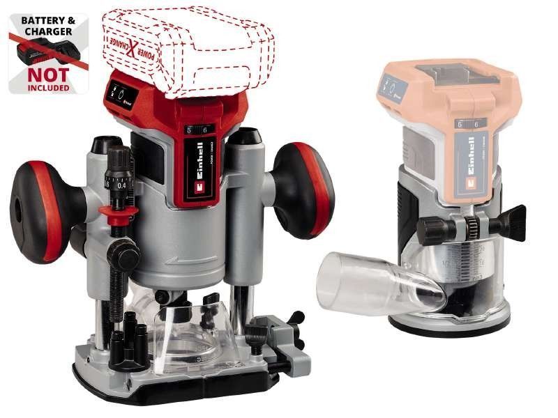 Акумуляторний безщітковий фрезер/фрезер окантовочний Einhell TP-RO 18 Set Li BL - Solo : (без АКБ та з/п) 4350410 фото