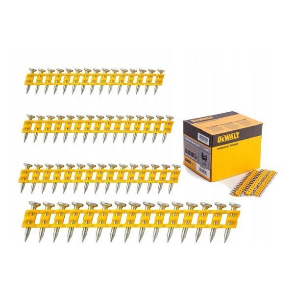 Цвяхи по м&rsquo;якому бетону для степлера DCN890 DeWALT DCN8901040 : 40 х 2.6 - 1005 шт, DCN8901040 фото