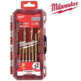Набір свердл по металу HSS-G TiN 3.0-10.0мм MILWAUKEE RedHex 4932493865 (10шт./хвостовики Hex 1/4") 4932493865 фото