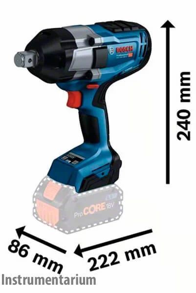Професійний акумуляторний ударний гайковерт Bosch Professional GDS 18V-1050 H : без АКБ, 1050 Hm, 1750 об/хв, 2600 уд/хв 06019J8500 фото