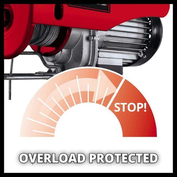 Тельфер Einhell TC-EH 500 (2255140): 1000 Вт, 250/500 кг, без шківа/зі шківом 11,5 м/5,7 м 2255140 фото