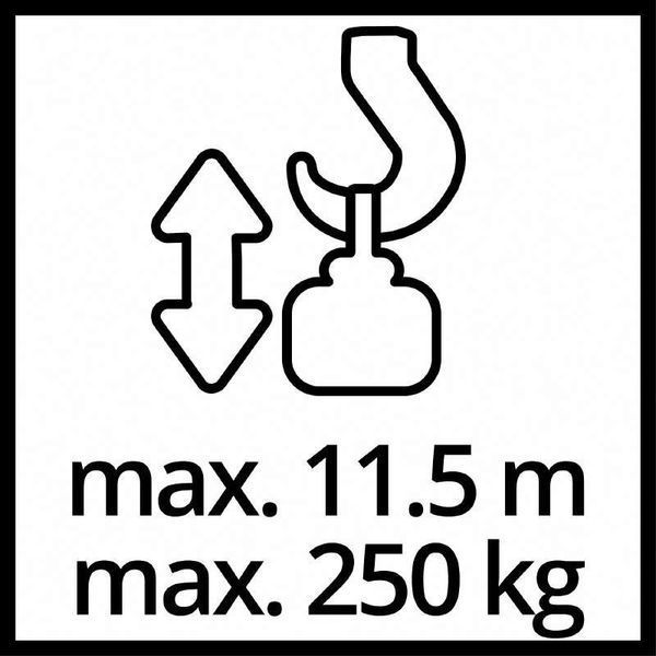 Тельфер Einhell TC-EH 500 (2255140): 1000 Вт, 250/500 кг, без шківа/зі шківом 11,5 м/5,7 м 2255140 фото