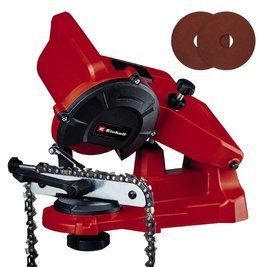 Потужний електричний станок для заточки ланцюгів Einhell GC-CS 85 E Set : 85 Вт, 5800 об/хв, диск 108х23х3,2 мм (4499924) 4499924 фото