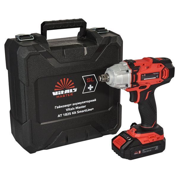 Гайкокрут акумуляторний Vitals Master AT 1825 Kit SmartLine+ (250 Hm, АКБ 1шт-2 Аг) 184448 фото