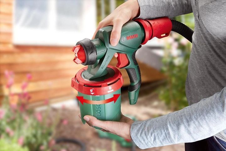 Професійний електричний фарборозпилювач Bosch PFS 3000-2 : 650 Вт, нанесення фарби 2 м&sup2;/мин, контейнер 1 л 0603207100 фото