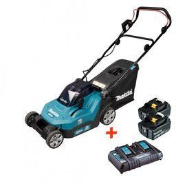 Професійна газонокосарка акумуляторна Makita DLM382CM2 : 18 В акумулятор 2 шт + зарядка DC18SH DLM382CM2 фото