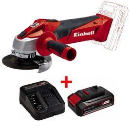 Кутова шліфмашина Einhell TE-AG 18/115 Li Solo : + акум Li-ion 18 В + зарядка, 8500 об/хв, діаметр диску: 115 мм 4431130, 4512097 фото
