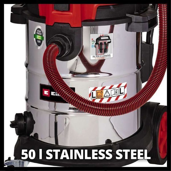 Потужний вакуумний пилосос Einhell TE-VC 2350 SACL : 1600Вт, 230 мБар, бак 50л (2342475) 2342475 фото