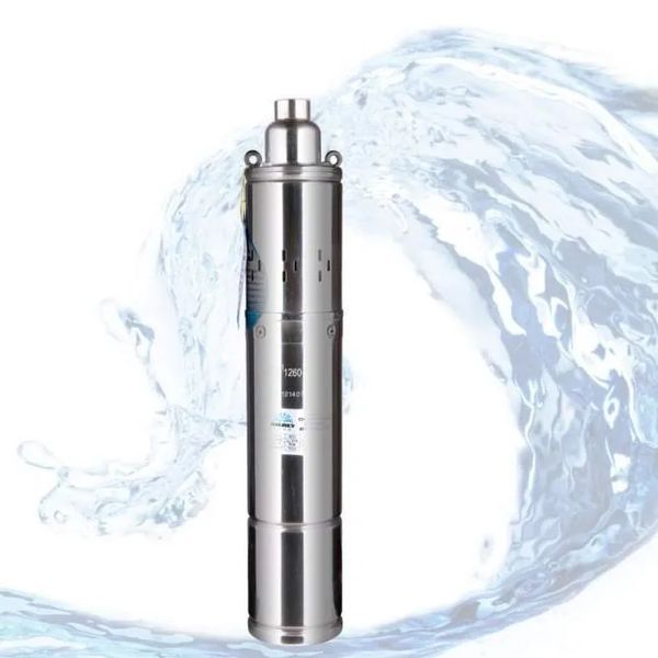 Потужний насос занурювальний шнековий свердловинний Vitals aqua 4DS 1260-0.75r : 750 Вт, 34 л/хв, 130 м напір, вага 10.7 кг 4DS 1260-0.75r фото