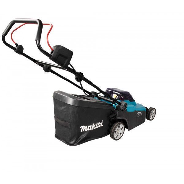 Професійна газонокосарка акумуляторна Makita DLM382CM2 : 18 В акумулятор 2 шт + зарядка DC18SH DLM382CM2 фото