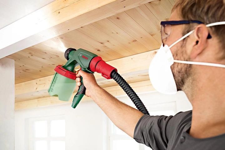 Професійний електричний фарборозпилювач Bosch PFS 5000 Е : 1200 Вт, нанесення фарби 3 м&sup2;/хв, контейнер 1 л 0603207200 фото