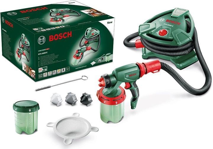 Професійний електричний фарборозпилювач Bosch PFS 5000 Е : 1200 Вт, нанесення фарби 3 м&sup2;/хв, контейнер 1 л 0603207200 фото