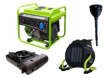 Комплект: Інверторний генератор 2,8 кВт Zipper ZI-STE2800IV // газова плитка Orcamp CK-505 // електрообігрівач Gardyer HE2000 KZI-STE2800IV фото