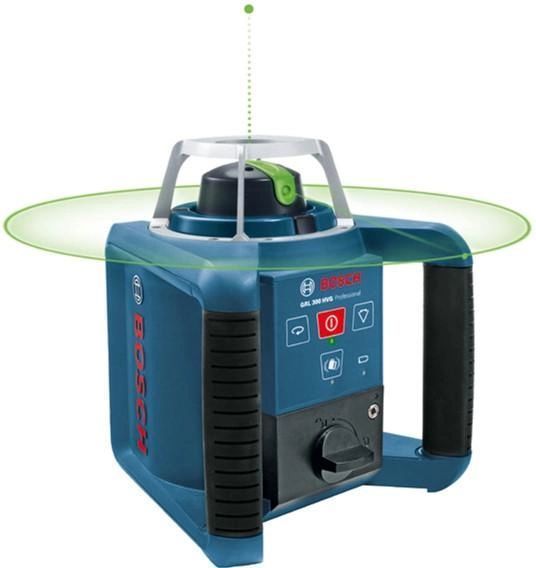 Професійний ротаційний лазерний нівелір BOSCH GRL 300 HVG SET Professional : зелений промінь, оригінал 0601061701 фото