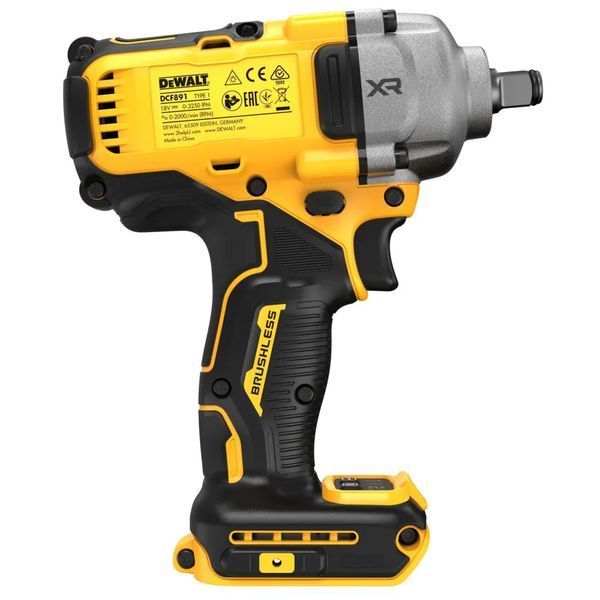 Професійний гайкокрут ударний акумуляторний безщітковий DeWALT DCF891NT : без АКБ, 1084 Hm, 2000 об/хв, 3250 уд/хв DCF891NT фото