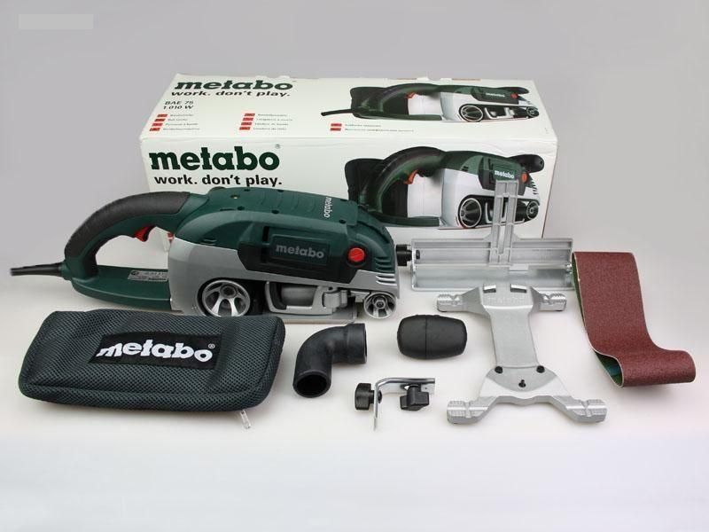 Мережева шліфувальна машина стрічкова Metabo BaE 75 : 1010 Вт шліфмашина 600375000 600375000 фото