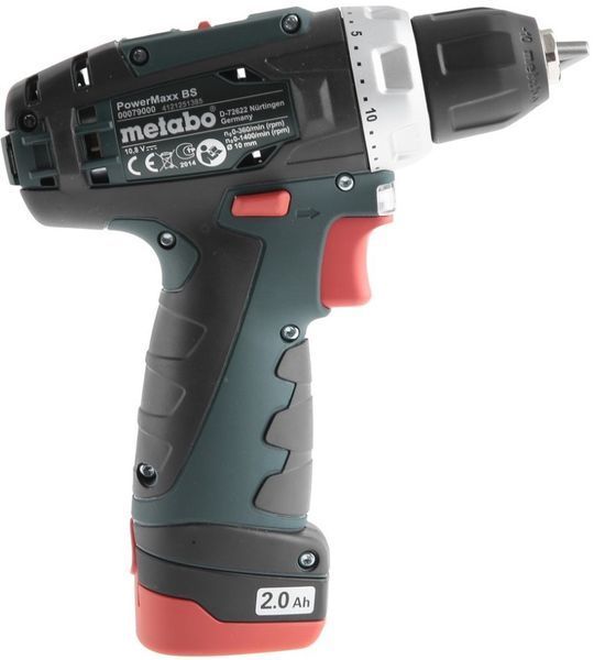 Акумуляторний шуруповерт Metabo PowerMaxx BS Basic 2х2,0 Ач картонна коробка (600984000) 600984000 фото