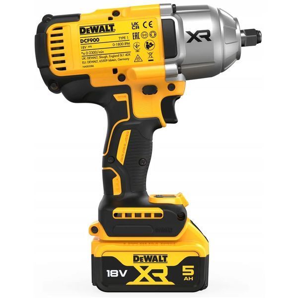 Професійний гайкокрут ударний акумуляторний безщітковий DeWALT DCF900P2T : з АКБ 2шт-18V 5Ah, 1898 Hm DCF900P2T фото