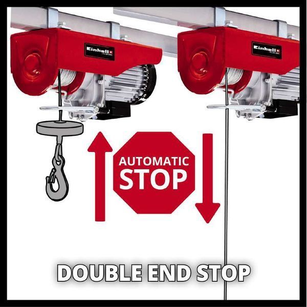 Тельфер Einhell TC-EH 600 : 1050 Вт, без шківа/ з шківом 300/600 кг, без шківа/зі шківом 18 м/9 м, вага 16.75 кг 2255150 фото