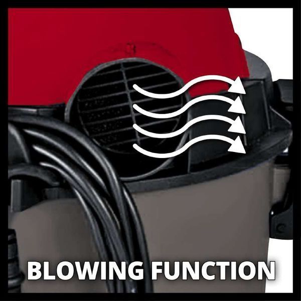 Потужний вакуумний електриний пилосос Einhell TC-VC 1815 : 1250 Вт, 180 мБар, вага 3.64 кг 2340290 фото