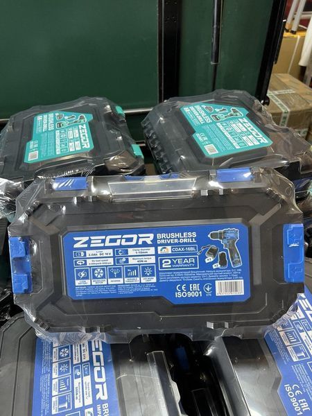 Шуруповерт акумуляторний безщітковий ZEGOR CDAX-16BL (акуми 2Ah 2шт і зарядка) CDAX-16BL фото