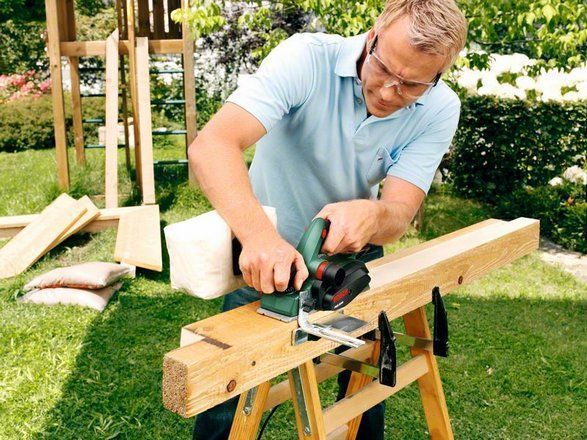 Професійний рубанок електричний Bosch PHO 3100 : 750 Вт, ширина/глибина обробки 82мм/0-3,1 мм (0603271100) 0603271100 фото