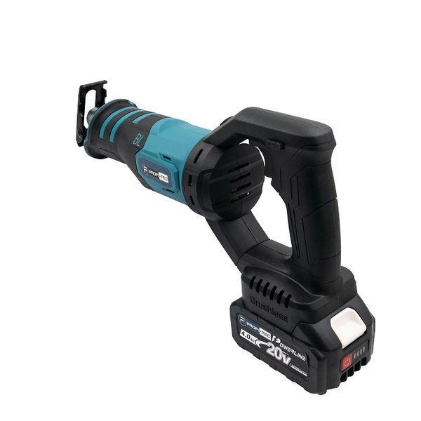 Акумуляторна шабельна пила PROFI-TEC BJR2028BL POWERLine : з АКБ 20 V 2 шт- 4.0 Аг, 3000 хід/хв, довж.ходу 28 мм 006493 фото