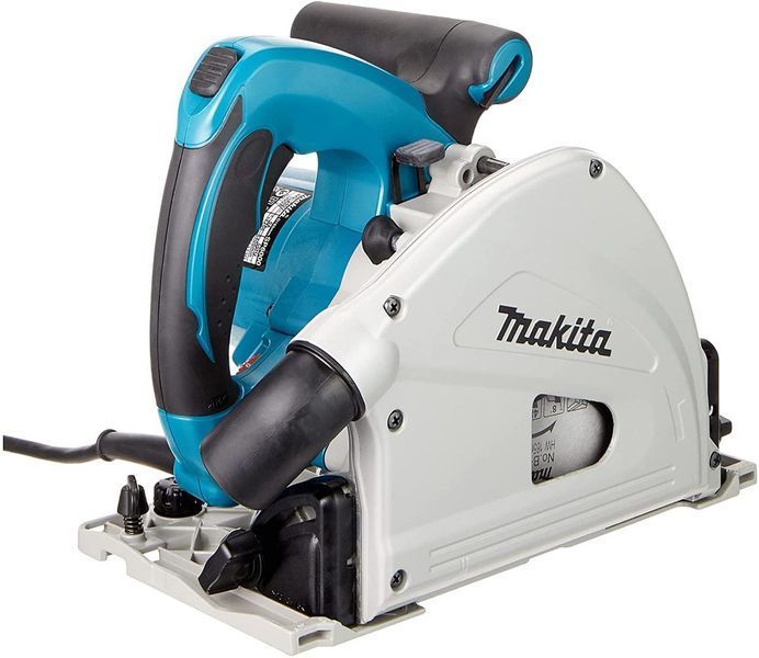 Професійна ручна заглибна дискова пила Makita SP 6000J : 1300 Вт, 165мм, 55мм глибини погружна в кейсі + лінійка 1.5м SP6000J лінійка фото