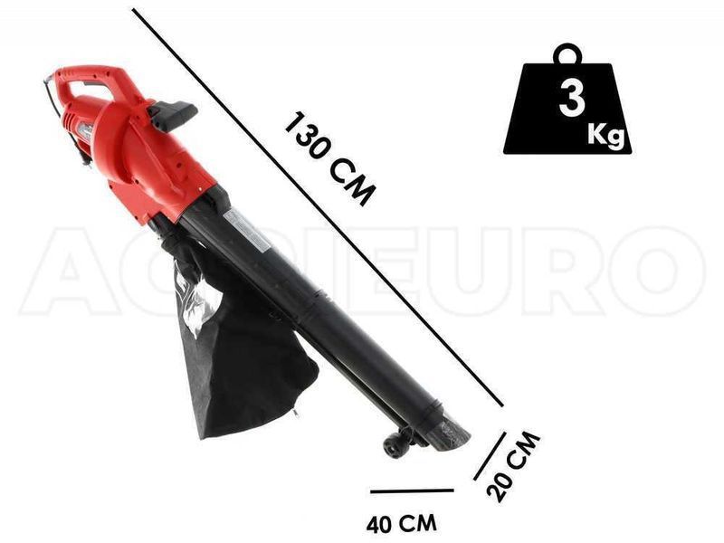 Садовий пилосос, повітродувка, подрібнювач 3000 Вт, 40л, Einhell GC-EL 3024 E (3433370) 3433370 фото