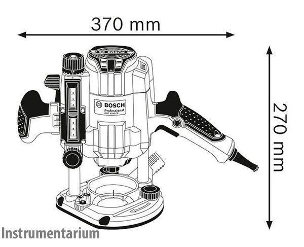 Професійний фрезер Bosch Professional GOF 1250 CE : 1250 Вт, патрон&nbsp;6-8 мм, 24000 об/хв, вага 3.6 кг 0601626000 фото