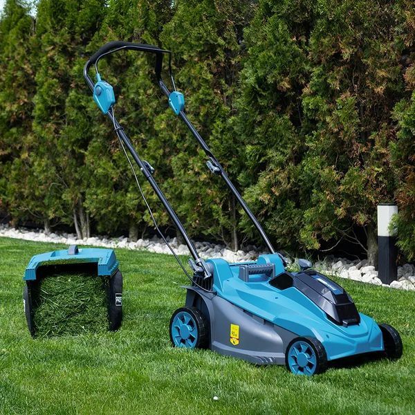 Професійна газонокосарка акумуляторна PROFI-TEC EcoCut 43 Lite : з АКБ 2шт-20V 4 Ah, скошування 430 мм (007366) 007366 фото