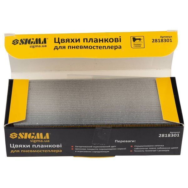 Цвяхи планкові для пневмостеплера 30&times;1.25&times;1мм (5000шт) SIGMA (2818301) 2818301 фото