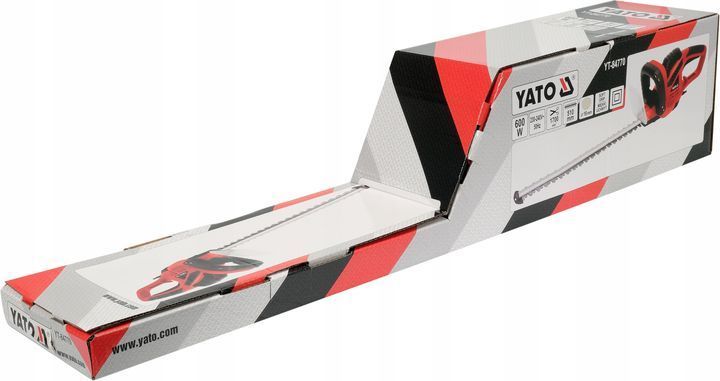 Потужний електричний садовий кущоріз YATO : 600 Вт, шина 10 мм, вага 3 кг (YT-84770) YT-84770 фото