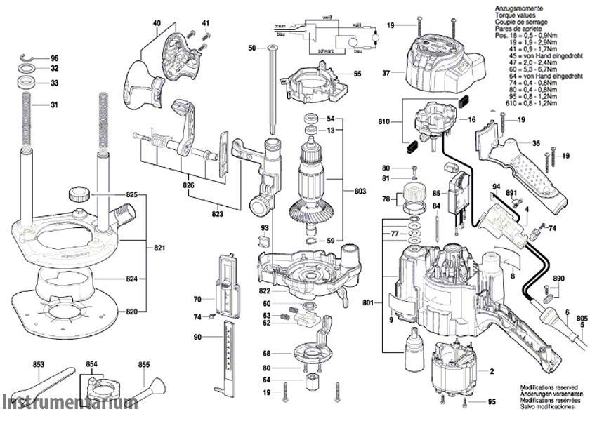 Професійний фрезер Bosch Professional GOF 1250 CE : 1250 Вт, патрон&nbsp;6-8 мм, 24000 об/хв, вага 3.6 кг 0601626000 фото