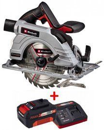 Потужна пила циркулярна акумуляторна Einhell TE-CS 18/190 Li-Solo New : з 18 V 4,0 Аг+ЗП, х.х. 3800 об/хв, диск 190 x &Oslash;20 мм / 24 4331210 4512042 фото