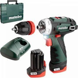 Акумуляторний шурупокрут Metabo PowerMaxx BS Quick (+2 акб 2.0 А/ч, 12В) 600156500 600156500 фото