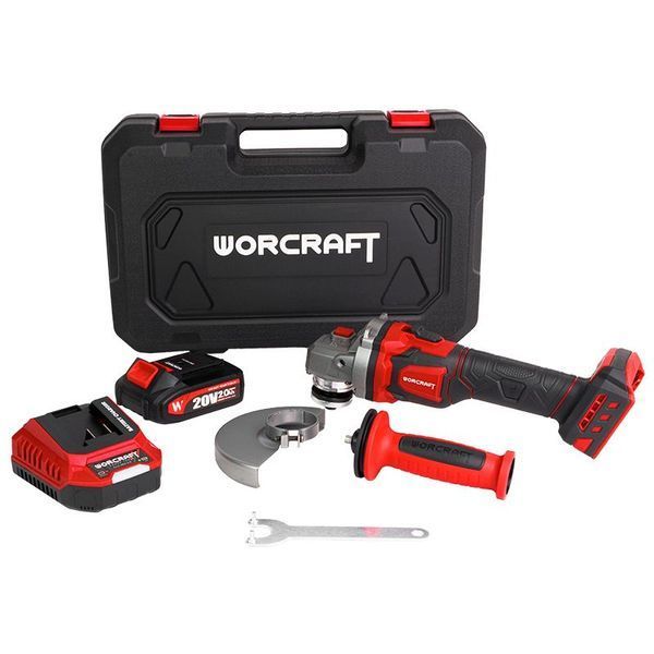 Акумуляторна безщіткова шліфмашина кутова WORCRAFT CAG‑S20LiBEM‑125 (&laquo;Плавний пуск&raquo;, 3 швидкості) 13301 фото
