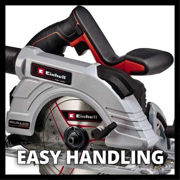 Потужна пила циркулярна акумуляторна Einhell TE-CS 18/190 Li-Solo New : з 18 V 4,0 Аг+ЗП, х.х. 3800 об/хв, диск 190 x &Oslash;20 мм / 24 4331210 4512042 фото