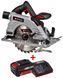 Потужна пила циркулярна акумуляторна Einhell TE-CS 18/190 Li-Solo New : з 18 V 4,0 Аг+ЗП, х.х. 3800 об/хв, диск 190 x &Oslash;20 мм / 24 4331210 4512042 фото 1