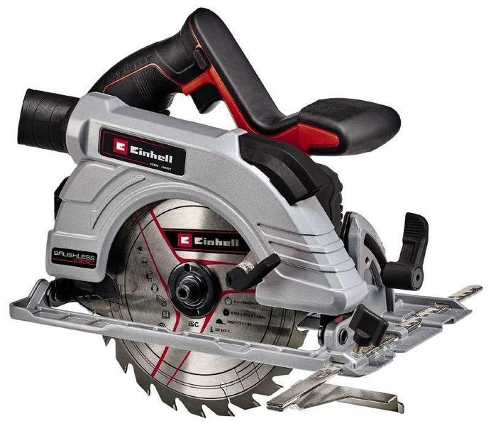Потужна пила циркулярна акумуляторна Einhell TE-CS 18/190 Li-Solo New : з 18 V 4,0 Аг+ЗП, х.х. 3800 об/хв, диск 190 x &Oslash;20 мм / 24 4331210 4512042 фото