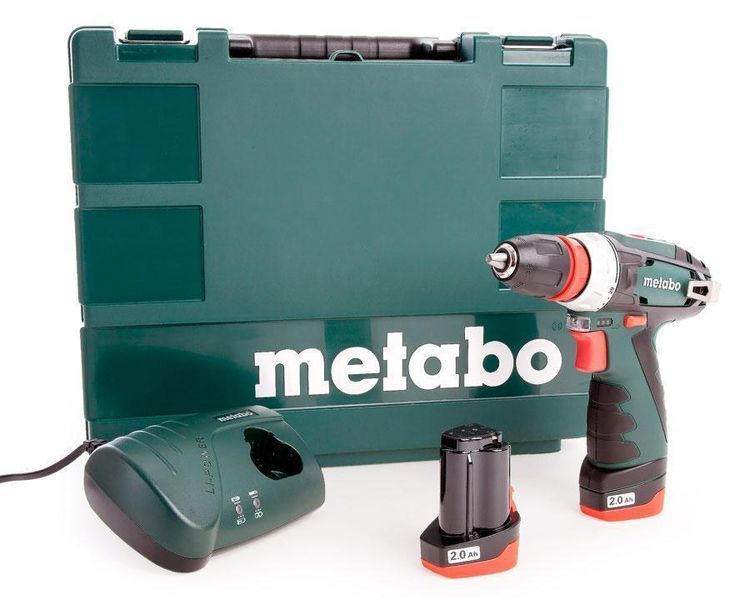 Акумуляторний шурупокрут Metabo PowerMaxx BS Quick (+2 акб 2.0 А/ч, 12В) 600156500 600156500 фото