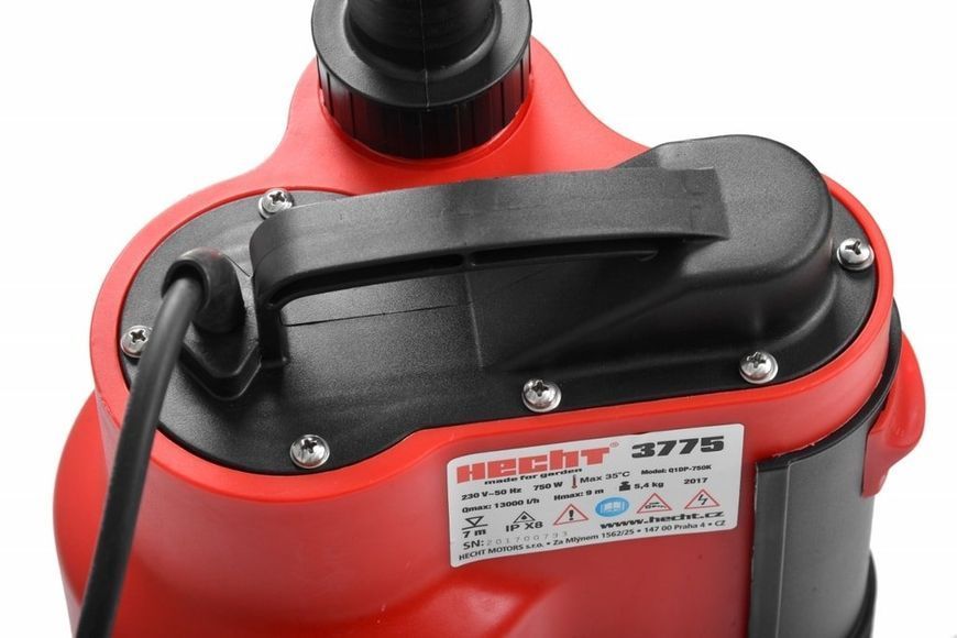 Дренажний насос для брудної води HECHT 3775 (HECHT3775) продуктивність до13000 л/год з 9м глибини, двигун 750 Вт, HECHT3775 фото