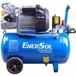 Масляний повітряний компресор EnerSol ES-AC350-50-2 : 230В, 50л, 2,2 кВт, 8 бар, 34,1кг ES-AC350-50-2 фото